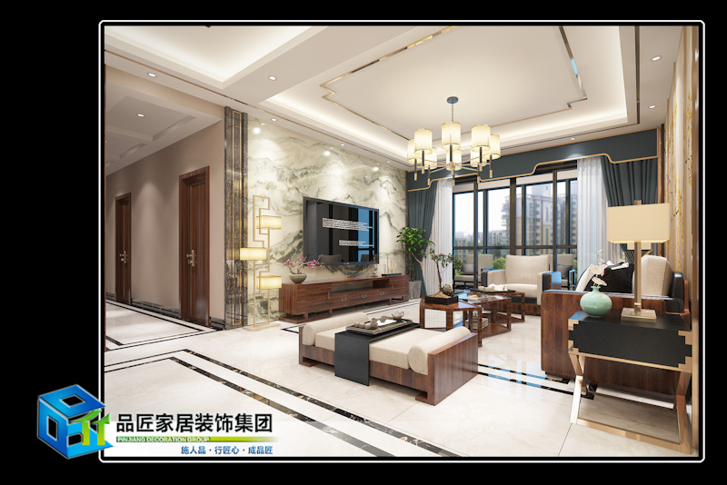 君悦壹号F1户型 新中式风格