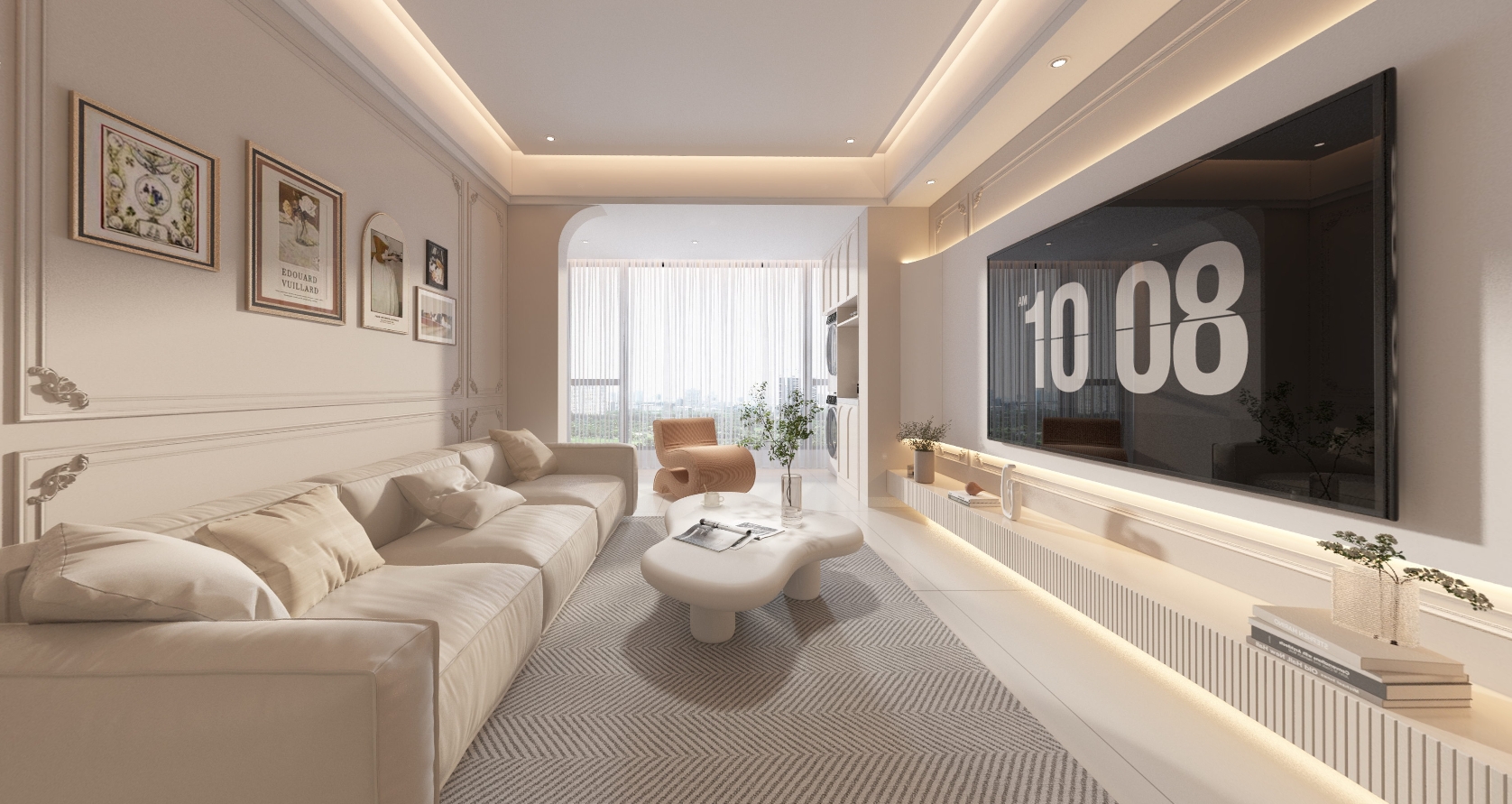 静兰湾95㎡ 奶油风